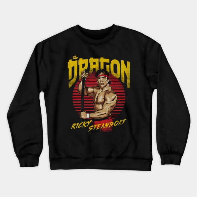 Ricky The Dragon Steamboat Crewneck Sweatshirt by MunMun_Design